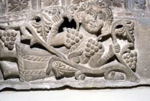 Dionysos, Limestone relief, Ahnassia El-Medina, Beni-Souef, 3rd Century. Artist: Unknown Dionysos, Limestone relief, Ahnassia El-Medina, Beni-Souef, 3rd Century. Artist: Unknown