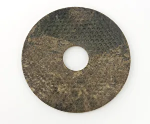Print of Eastern Zhou Disk (bi) with knobs