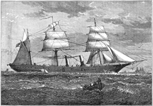 Print of HMS Iris, a steel dispatch vessel