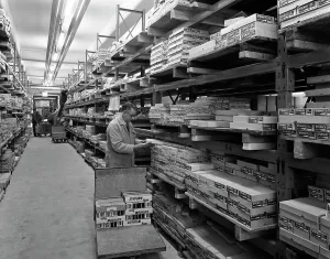 Sheffield Industrial Heritage Prints: Distribution warehouse, Stanley Tools, Sheffield, South Yorkshire, 1967