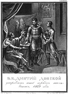 Dmitry Donskoy approves a new order of succession, 1389 (From Illustrated Karamzin), 1836 Dmitry Donskoy approves a new order of succession, 1389 (From Illustrated Karamzin), 1836
