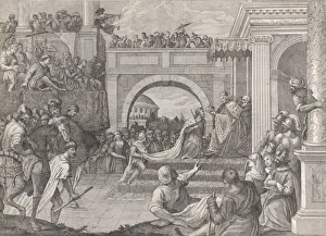 Doge Enrico Dandolo crowns Baldovino the first emperor of the Latin Empire of Constanti Doge Enrico Dandolo crowns Baldovino the first emperor of the Latin Empire of Constanti