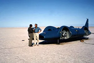 Donald Campbell Prints: Donald Campbell at Lake Eyre, Australia, 1964 Print