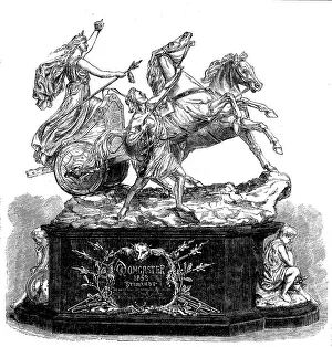 The Doncaster Cup, 1862 Print: Boadicea in Her War-Chariot