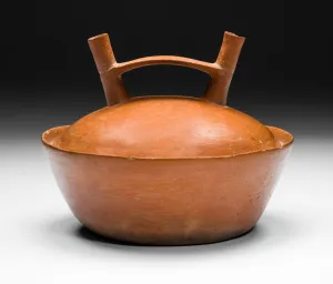 Double-Spouted Orangeware Bottle Print, Paracas, 650/150 B.C