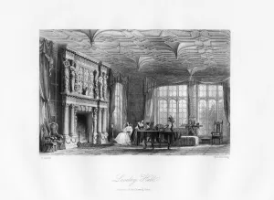 The drawing-room, Loseley Hall, Guildford, 19th century.Artist: MJ Starling The drawing-room, Loseley Hall, Guildford, 19th century.Artist: MJ Starling
