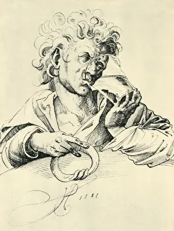 Bernhard Degenhart Book Collection Prints: Drinker, 1581, (1943). Creator: Jost Amman