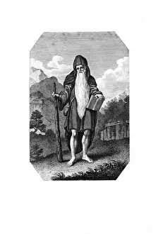 Neoclassicism Fine Art Images Prints: A Druid, 1803. Creator: Anonymous