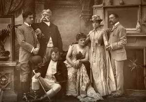 The Drury Lane Company in A Run of Luck, at the Drury Lane Theatre, London, 1886. Artist: Barraud The Drury Lane Company in A Run of Luck, at the Drury Lane Theatre, London, 1886. Artist: Barraud