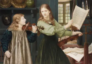 Pre Raphaelite Brotherhood Paintings Prints: Duet