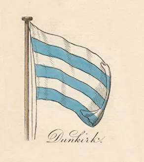 Dunkirk, 1838 Print from A Display of Naval Flags