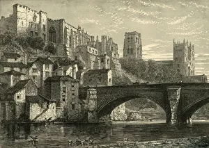 Prints of Durham from the River, 1898 Durham Castle And Cathedral Prints: Durham from the River, 1898 Print
