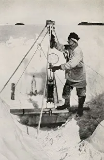E. W. Nelson with the Nansen-Petersen Insulated Water-Bottle, c1911, (1913). Artist E. W. Nelson with the Nansen-Petersen Insulated Water-Bottle, c1911, (1913). Artist