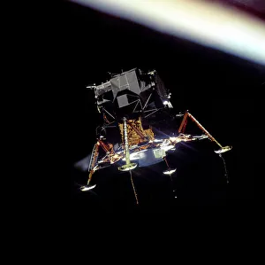 Eagle In Lunar Orbit, 1969. Creator: Michael Collins Eagle In Lunar Orbit, 1969. Creator: Michael Collins
