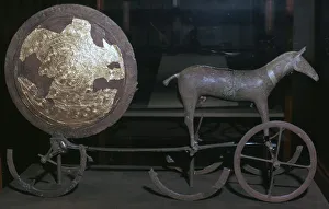 Early bronze age sun-chariot from Trundholm Bog Early bronze age sun-chariot from Trundholm Bog