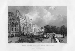 East front of Eaton Hall, Cheshire, 1845. Artist: Frederick James Havell East front of Eaton Hall, Cheshire, 1845. Artist: Frederick James Havell