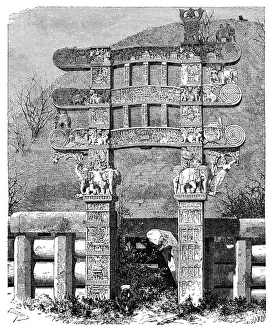 The East Gate of the Sanchi Tope, India, 1895 The East Gate of the Sanchi Tope, India, 1895
