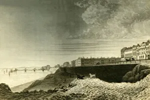 Prints of East View of Brighton from Kemp Town, 1835. Antique engraving by Dean Wolstenholme Junior after Thomas Henwood Brighton And Hove Prints: East View of Brighton from Kemp Town, 1835 Print