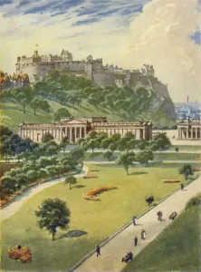 Colourful British Landscapes Prints: Edinburgh Castle, c1948. Creator: Unknown