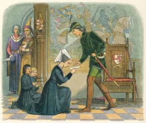Edward IV and Lady Elizabeth Grey, 1464 (1864). Artist: James William Edmund Doyle Edward IV and Lady Elizabeth Grey, 1464 (1864). Artist: James William Edmund Doyle