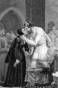 Edward IV receiving the widows contribution, 15th century (19th century).Artist: Mackenzie Edward IV receiving the widows contribution, 15th century (19th century).Artist: Mackenzie