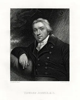 Edward Jenner, English country doctor, 19th century.Artist: E Scriven Edward Jenner, English country doctor, 19th century.Artist: E Scriven