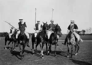 Black And White Polo Images Prints: Edwards, Freake, and others -- Polo, between c1910 and c1915. Creator: Bain News Service