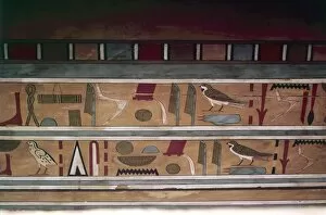 Minya Collection: Egyptian Hieroglyphs on inside of outer coffin of steward, Seni from El Bersha, Egypt, c2000 BC