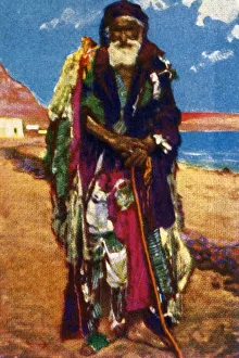 Egyptian Elderly Beggar Print, c1928