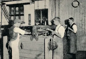 Black And White Factory Scene Prints: An Electroplating Outfit, c1917