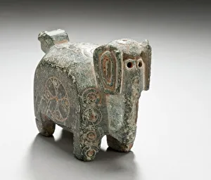 Hand Carved Stone Sculpture Prints: Elephant, 10th century. Creator: Unknown
