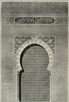 Alhambra Interior Decoration Prints: Elevation of the Ancient Gate of Justice, 19th century, (1907). Creator: Unknown
