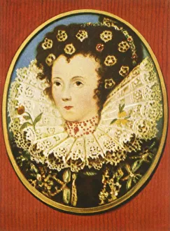 Nicholas Hilliard Miniature Prints: Elisabeth, (1933). Creator: Unknown