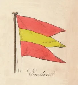 Emden Print, 1838 - A Display of Naval Flags