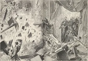 Russian Revolutionaries Prints: Emperor Alexander II after the explosion, evening of February 17, 1880. Creator: De Haenen