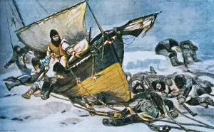Arctic Expedition Prints: At The End, c1845, 1936. Creator: Unknown. At The End, c1845, 1936. Creator: Unknown