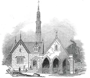 Victorian Era Transportation History Prints: Engine-house, at Croydon, 1845. Creator: Unknown