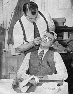 England captain Eddie Hapgood receives treatment for a broken nose after a match with Italy, 1934 England captain Eddie Hapgood receives treatment for a broken nose after a match with Italy, 1934