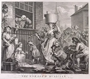 The Enraged Musician, 1741. Artist: William Hogarth The Enraged Musician, 1741. Artist: William Hogarth
