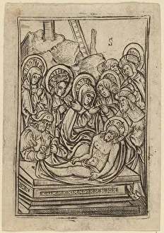 Black And White Christian Art Prints: The Entombment. Creator: Master S