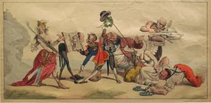 The entrance of censorship in Germany, 1842. Artist: Seel, Johann Richard (1819-1875) The entrance of censorship in Germany, 1842. Artist: Seel, Johann Richard (1819-1875)