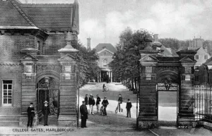 The entrance to Marlborough College, Marlborough, Wiltshire, early 20th century The entrance to Marlborough College, Marlborough, Wiltshire, early 20th century