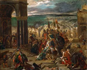 Prints of The Entry of the Crusaders in Constantinople. Found in the collection of Louvre, Paris Eugene Delacroix Prints: Delacroix's The Entry of the Crusaders Print, Louvre Collection