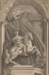 Equestrian Statue of Constantine the Great Print, 1690-1740