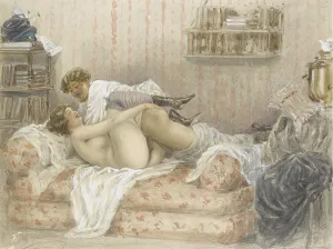 Erotic Scene. Artist: Zichy, Mihaly (1827-1906) Erotic Scene. Artist: Zichy, Mihaly (1827-1906)