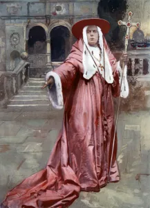 Vintage Theatrical Portraits Prints: ES Willard in The Cardinal, c1902