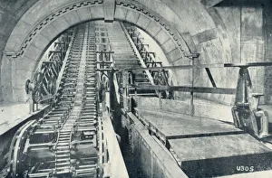 An Escalator in Course of Construction, 1922. Creator: Unknown An Escalator in Course of Construction, 1922. Creator: Unknown