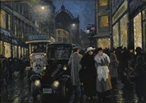 An Evening Stroll on the Boulevard Print