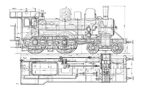 Black And White Railway Images Prints: Example of Mechanical Drawing, 1901