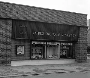 Michael Walters Photography Prints: Express Electrical Services shop front, Plymouth, Devon, 1961. Artist: Michael Walters